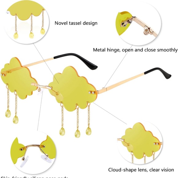 Cloud tassel, uniquely design glasses, right in time for the summertime - Picture 3 of 5